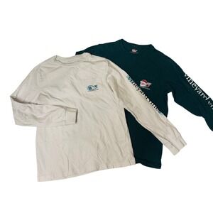 Vineyard Vines Kids Youth Small Long Sleeve T Shirts Lot Christmas Whale Logo